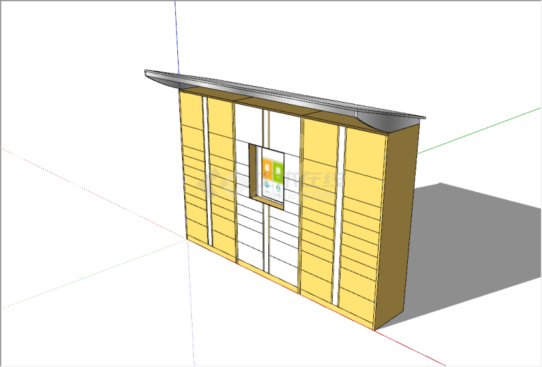 现代多功能自助储物柜su模型-图二
