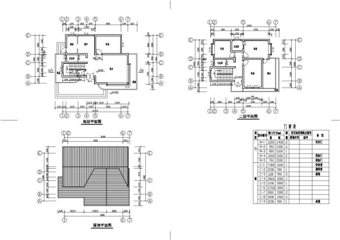 首层面积95平方米2层4室2厅3卫某别墅设计方案图_图1