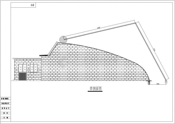 济南某SRG12A型高效节能日光温室建筑与结构图-图一