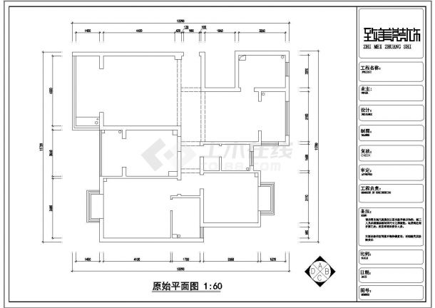 三室两厅欧式风格住宅室内装修设计CAD图纸（附效果图）-图一