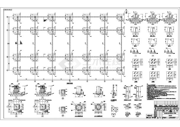 40m跨水果批发市场大棚钢结构设计图-图一