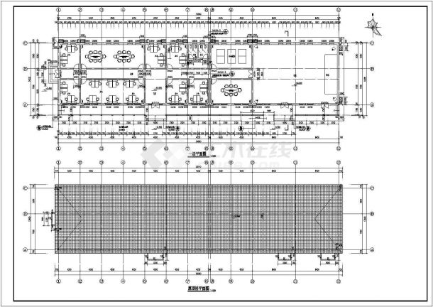 某地单层砖混村委会建筑施工总平面CAD图纸-图二
