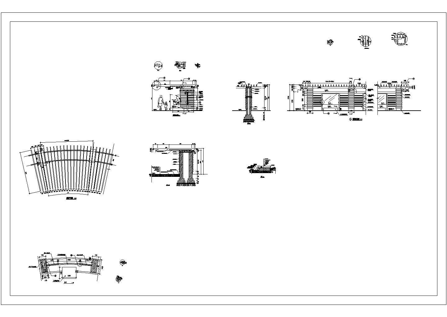 【江苏】某园林室外廊架设计施工图