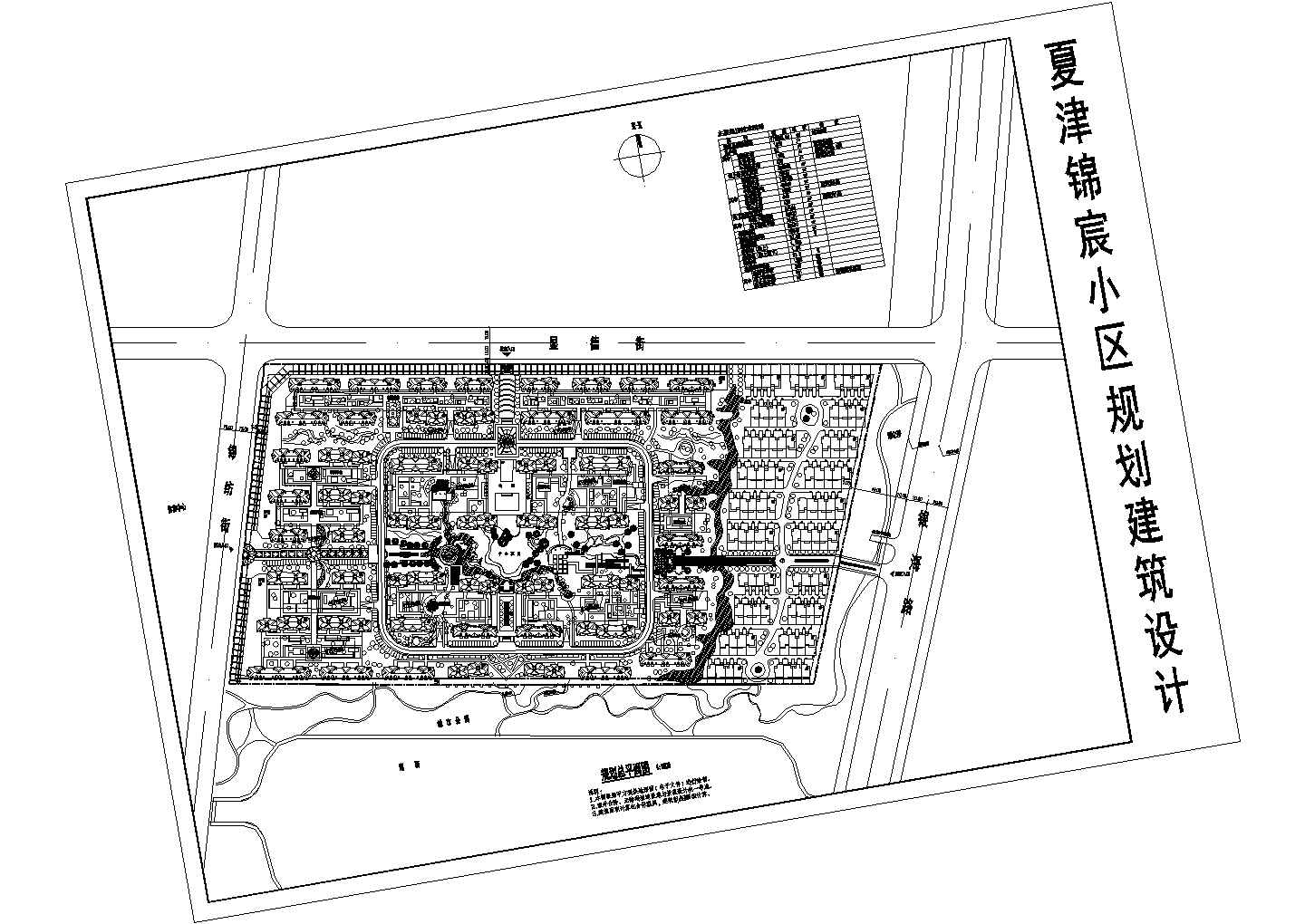 夏津锦宸住宅小区规划建筑设计方案总图