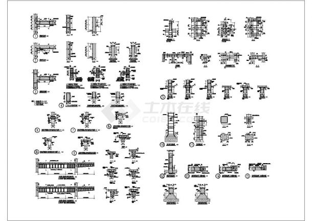 墙体、构造柱、圈梁、板等加固节点大样-图一