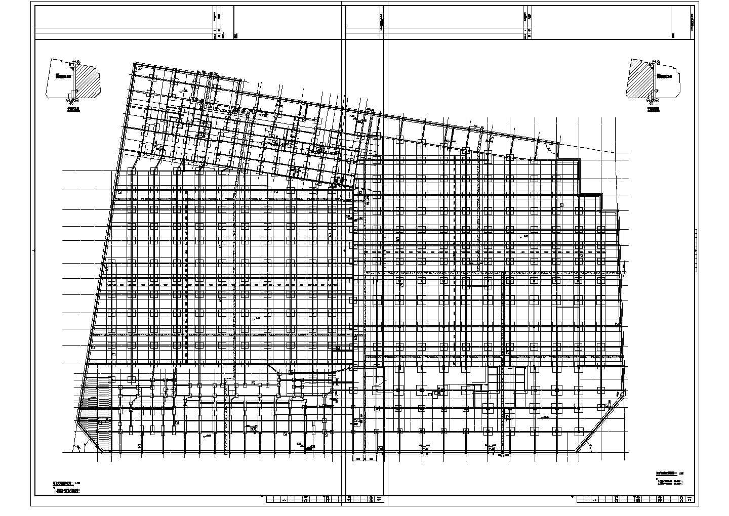 浙江某医院地下室车库（无梁楼盖体系）结构设计施工图