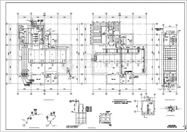 【北京】地下锅炉房工艺管道系统设计施工图（供热板换系统）-图一