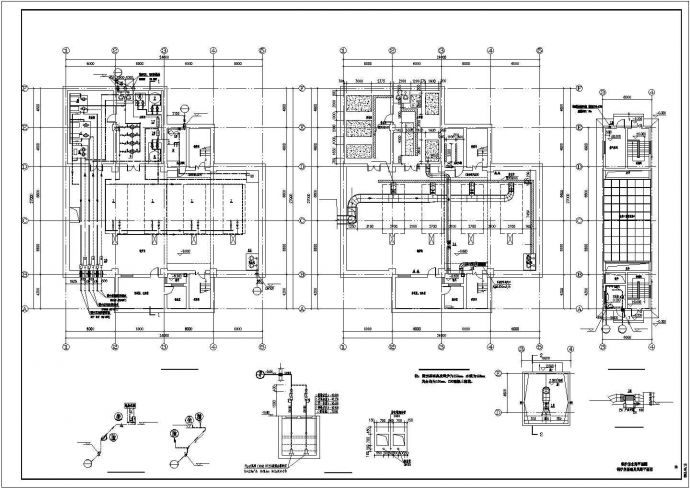 【北京】地下锅炉房工艺管道系统设计施工图（供热板换系统）_图1