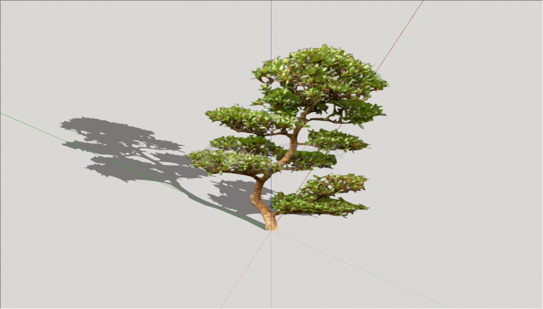 直干式分散型造型树su模型-图一