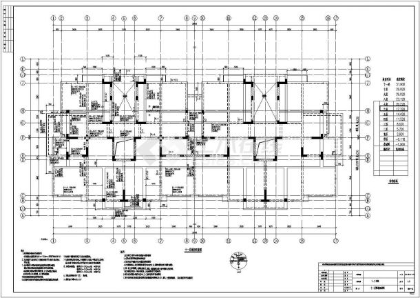 11层框剪结构住宅结构设计施工图-图二
