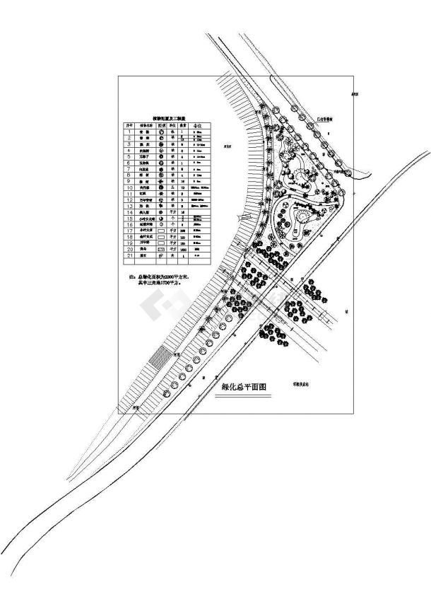 【四川】广元道路几个节点绿化平面图（含效果图）-图二