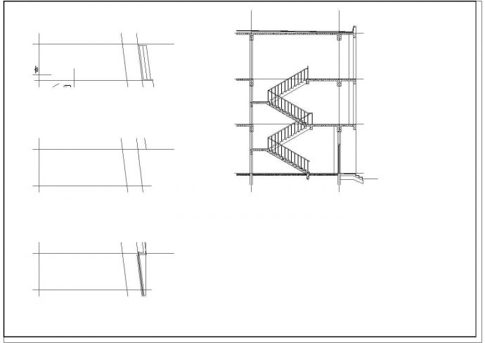 某地区三层商业建筑设计CAD套图_图1