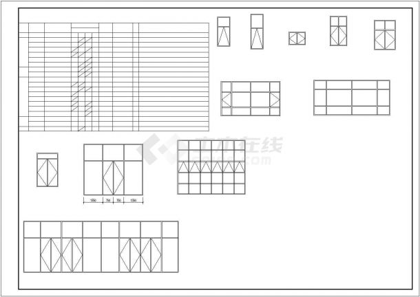 某地区三层商业建筑设计CAD套图-图二