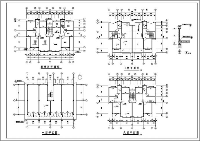 多层住宅楼建筑、结构、水电施工图（46、47号楼）_图1