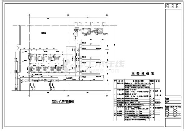【北京】某综合楼制冷机房设计图纸-图一