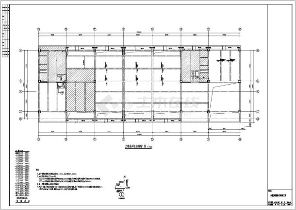 CFG地基处理的高层办公楼结构施工图-图二