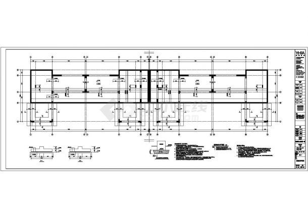 扬州某框架结构别墅区结构施工图纸-图二