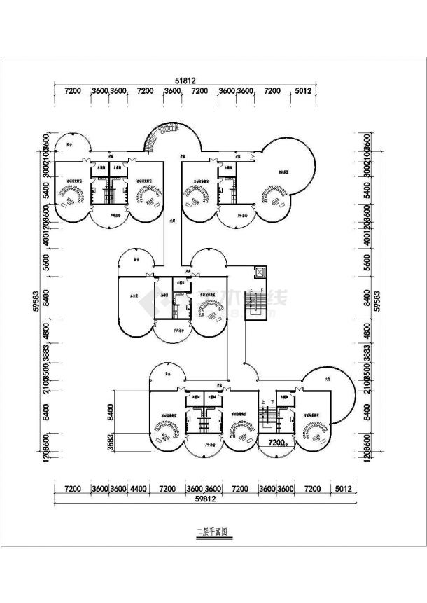 某地3层幼儿园建筑方案施工图-图二