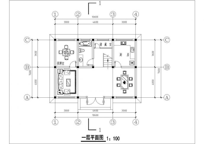 某地区两层小型别墅建筑设计施工图_图1