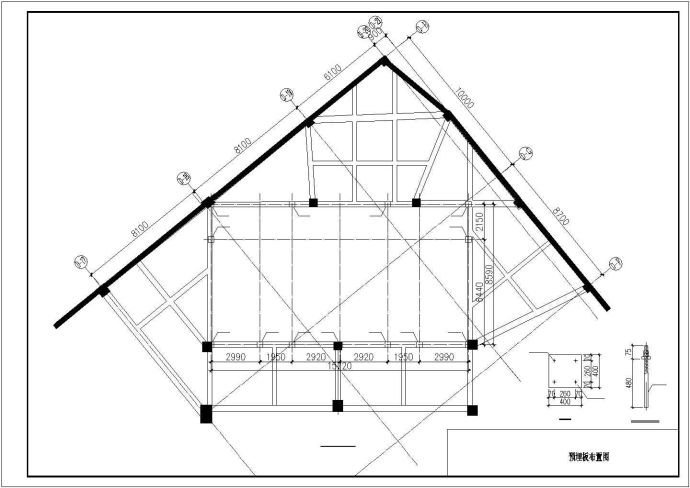 【贵州】某7M空间桁架门头设计施工图_图1