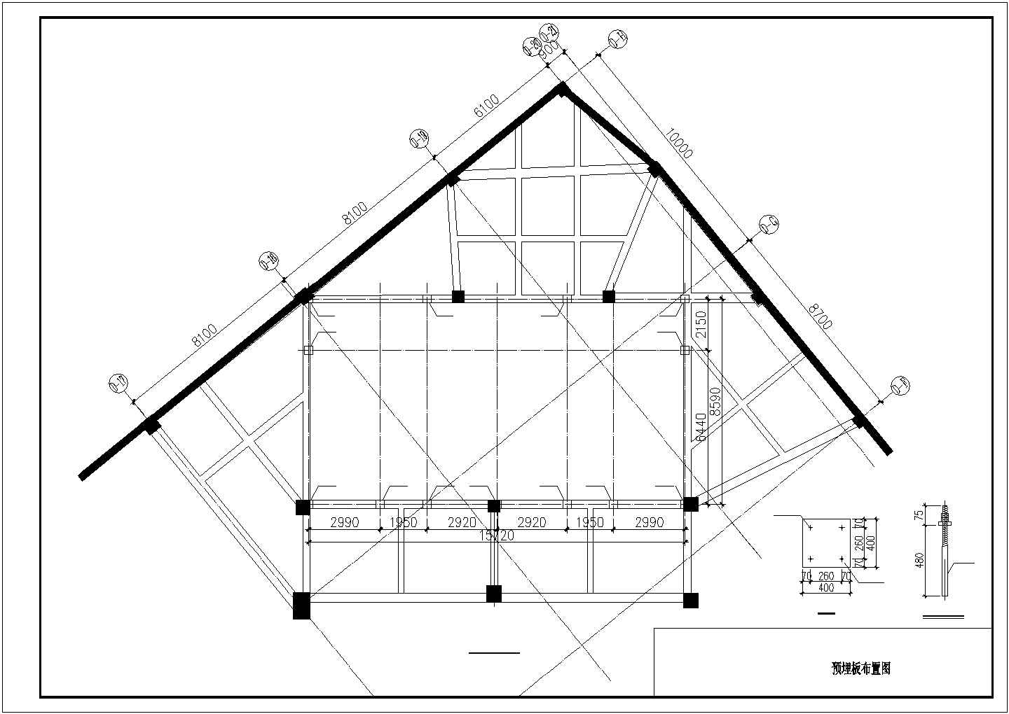【贵州】某7M空间桁架门头设计施工图