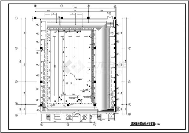 【北京】游泳池暖通及给排水系统设计图纸-图二