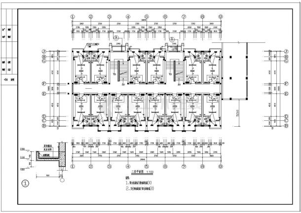 某宿舍楼强弱电设计施工图（含设计说明）-图二