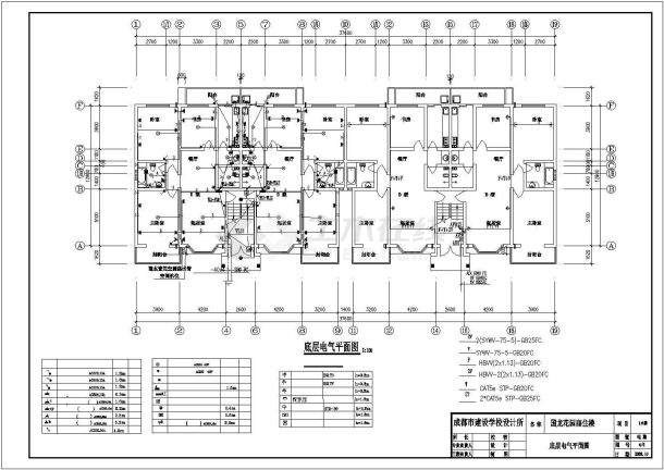 某地多层住宅楼电气设计施工图（共6张）-图一