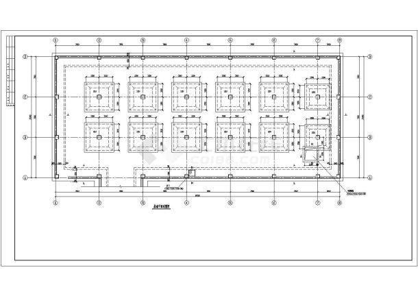 带地下车库框架结构7层办公楼结构施工图-图一