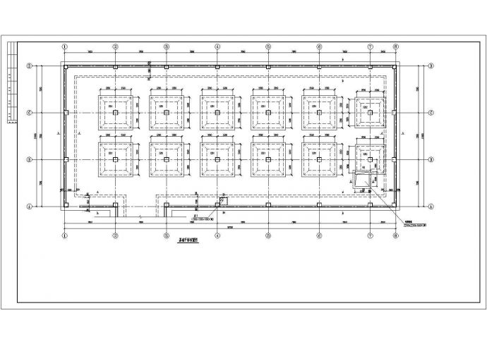 带地下车库框架结构7层办公楼结构施工图_图1