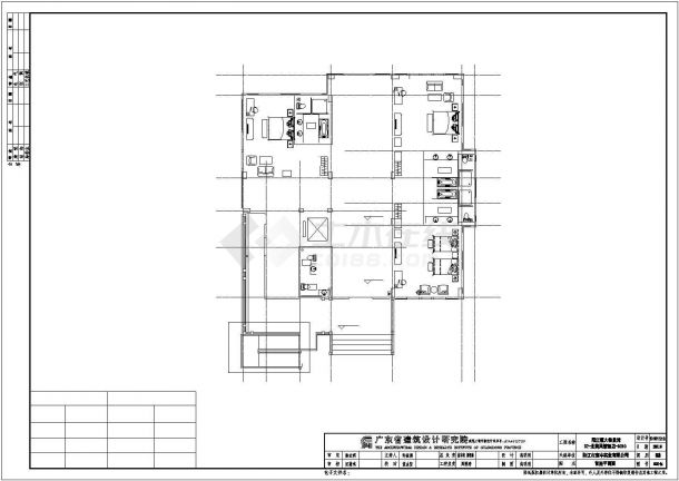 三层框架结构北美风情星际酒店结构施工图（含建施）-图二
