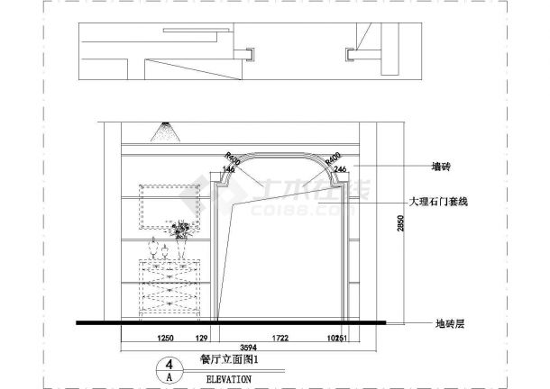 【北京】精品豪华欧式三层复式别墅室内装修施工图-图一