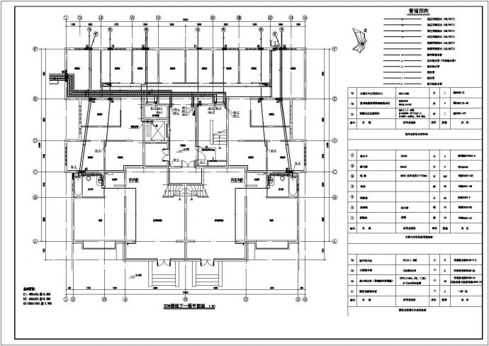 【河南】某十八层住宅楼采暖系统设计图_图1
