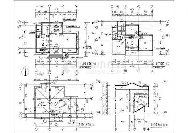 高层豪华别墅设计CAD参考图-图一