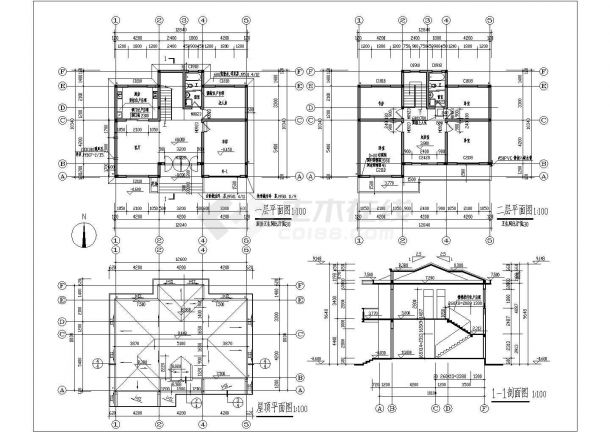 高层豪华别墅设计CAD参考图-图二