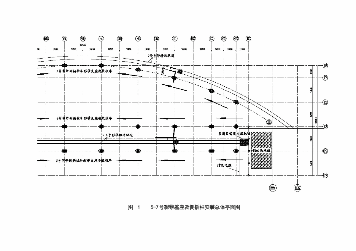 利用轨道滑移桅杆式起重机进行钢结构吊装施工工法-图二