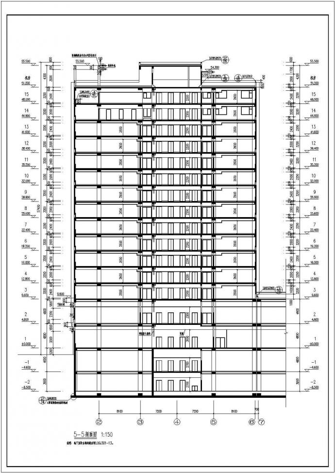 某地15层商务综合楼框剪建筑施工图_图1