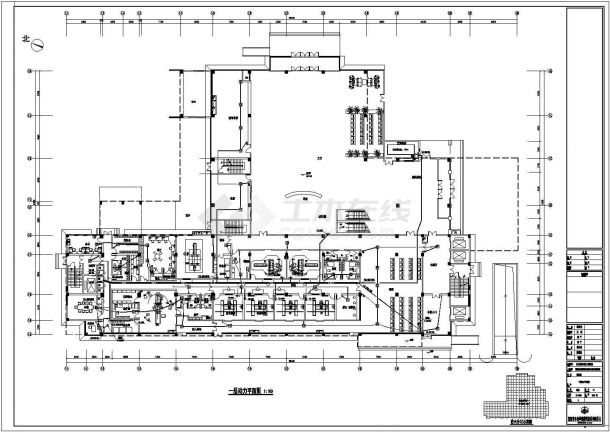 某框架剪力墙电气施工CAD示意图-图二