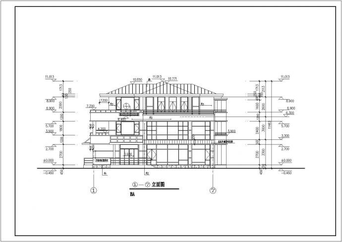 某三层经典别墅样板房设计施工图_图1