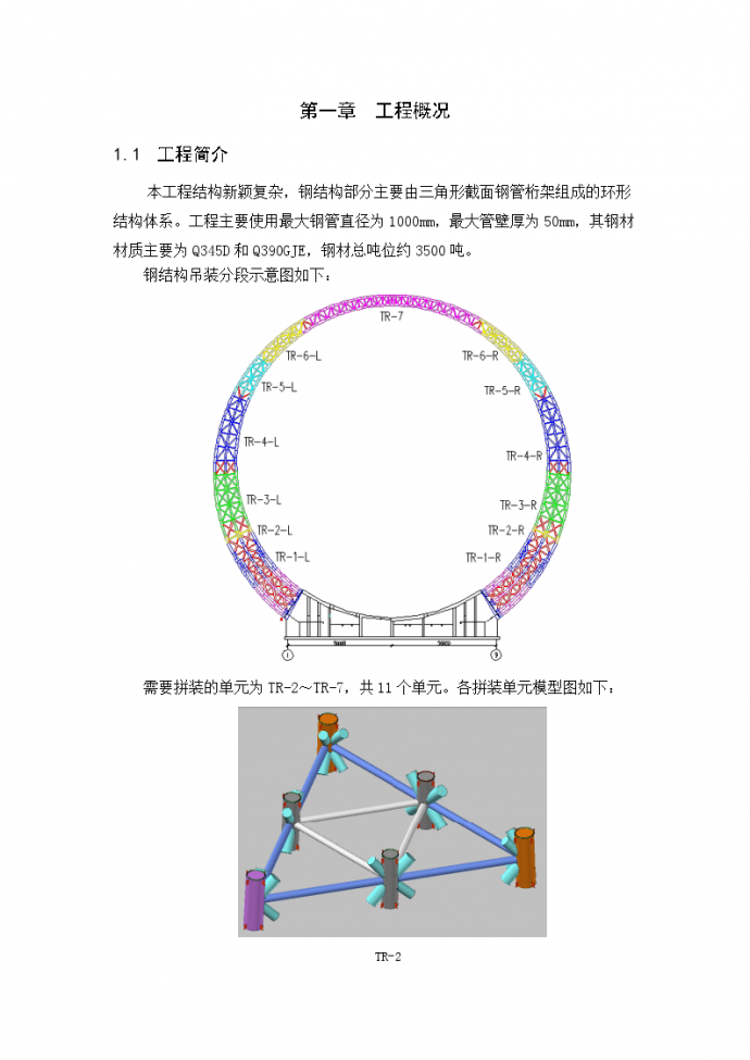 三角形截面钢管桁架环形钢结构体系拼装方案（多图）_图1