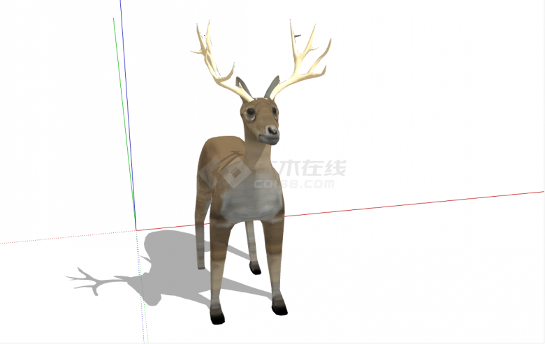 现代动物装饰大型摆件鹿su模型-图二