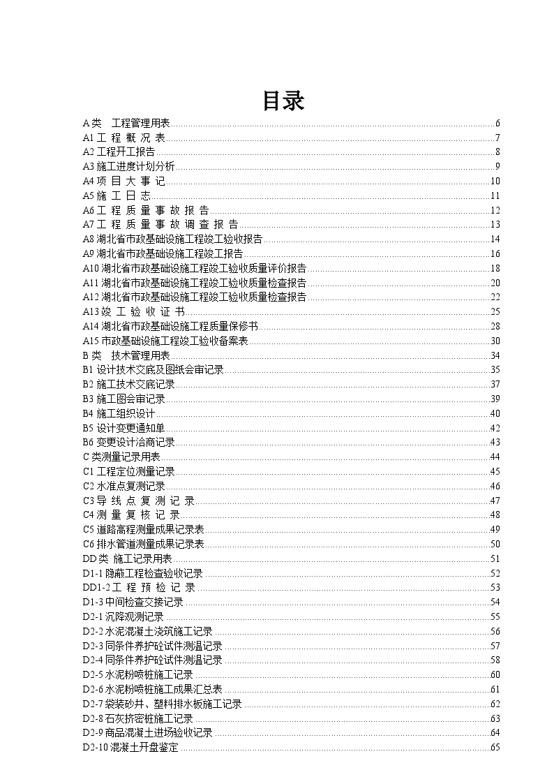 湖北省市政资料统一用表，非常详细齐全-图二