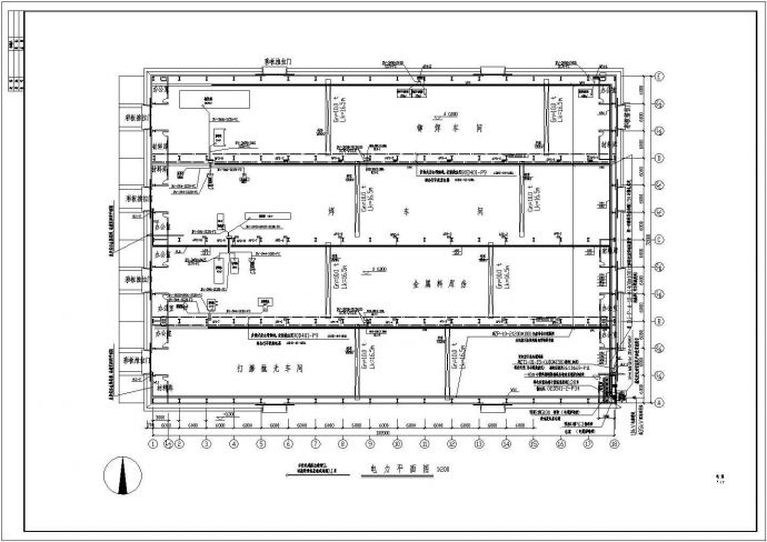 某工厂车间电气施工图（含设计说明）_图1