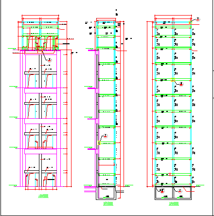 商业区观光电梯钢结构施工图_图1