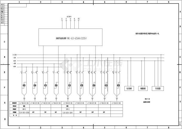 某联合厂房高压配电柜系统图（共8张）-图一