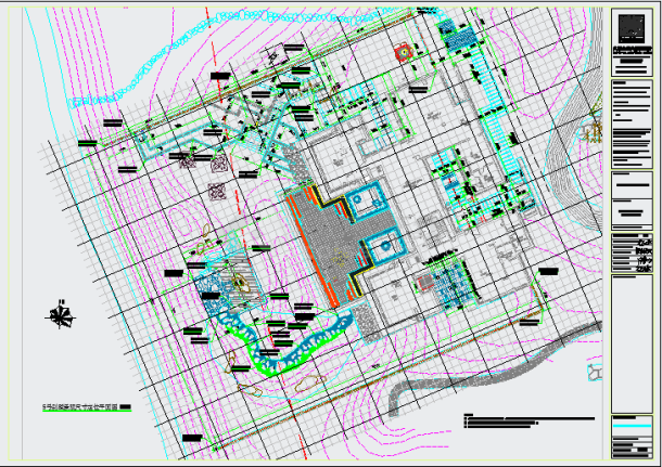 常州市某大型别墅花园绿化施工总体设计CAD布置图-图二