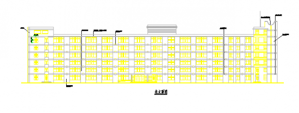 青岛市某学生公寓建筑结构施工CAD布置图-图二