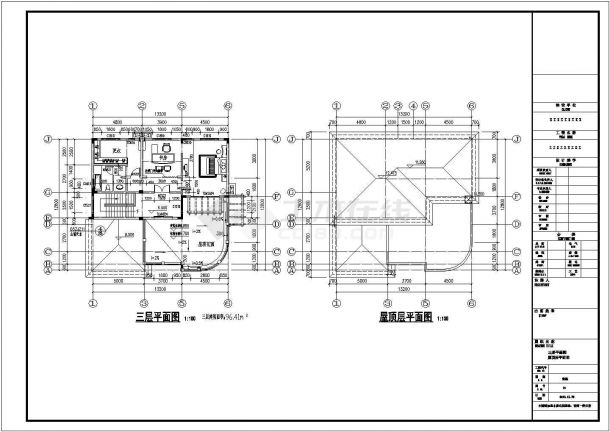 别墅CAD图纸复式带车库设计施工图-图二