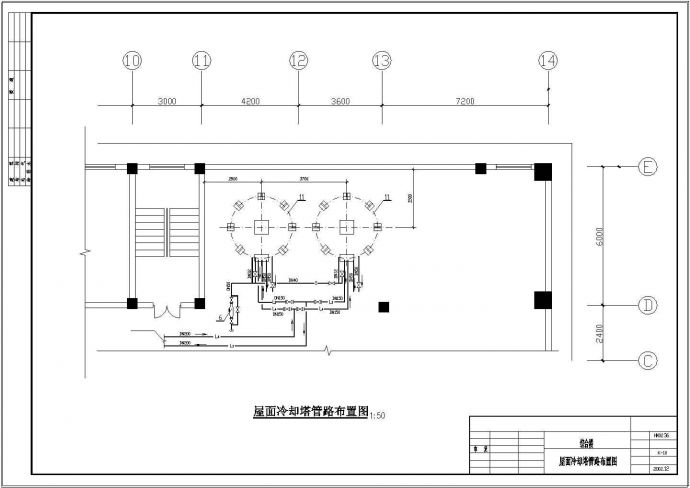【运城】某综合楼制冷站布置设计图纸_图1