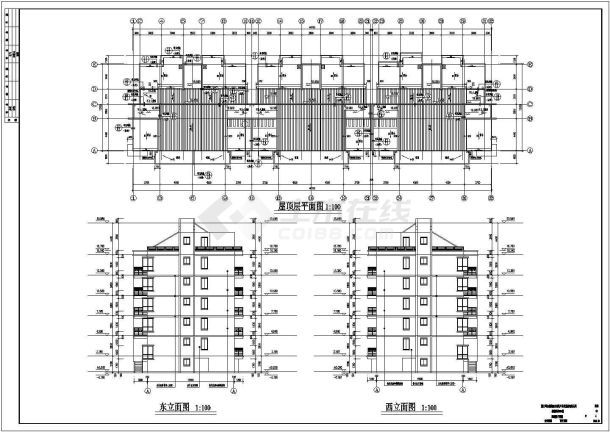 某地六层多层砖混住宅楼楼施工图-图一